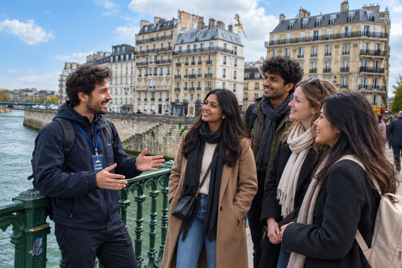 Local guide sharing the story of France with travelers in Paris